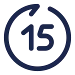Rewind 15 Seconds Forward SVG Icon